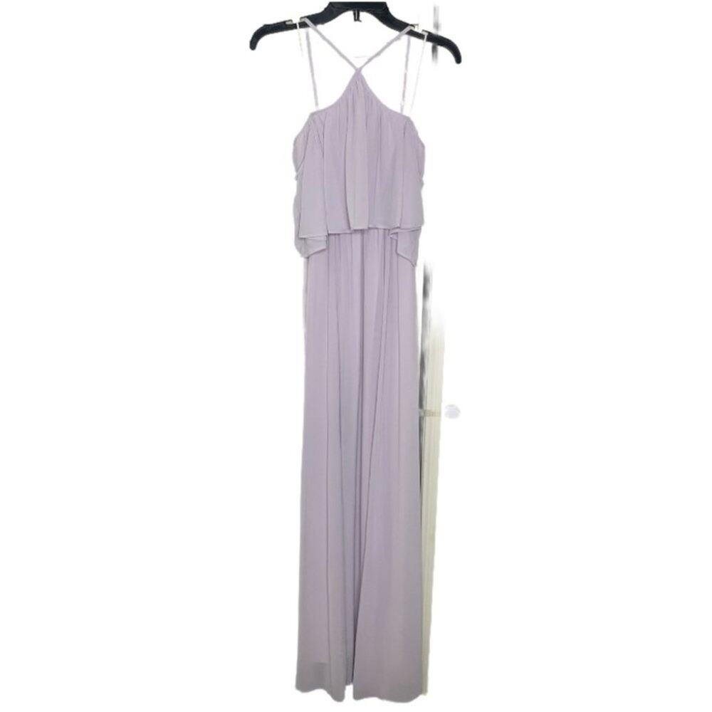 Show Me Your Mumu Rebecca Ruffle sleeve Maxi Dress lilac light purple XS NWT - Picture 5 of 9